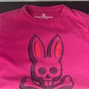 Psycho Bunny Kids Bright Pink Graphic Tee